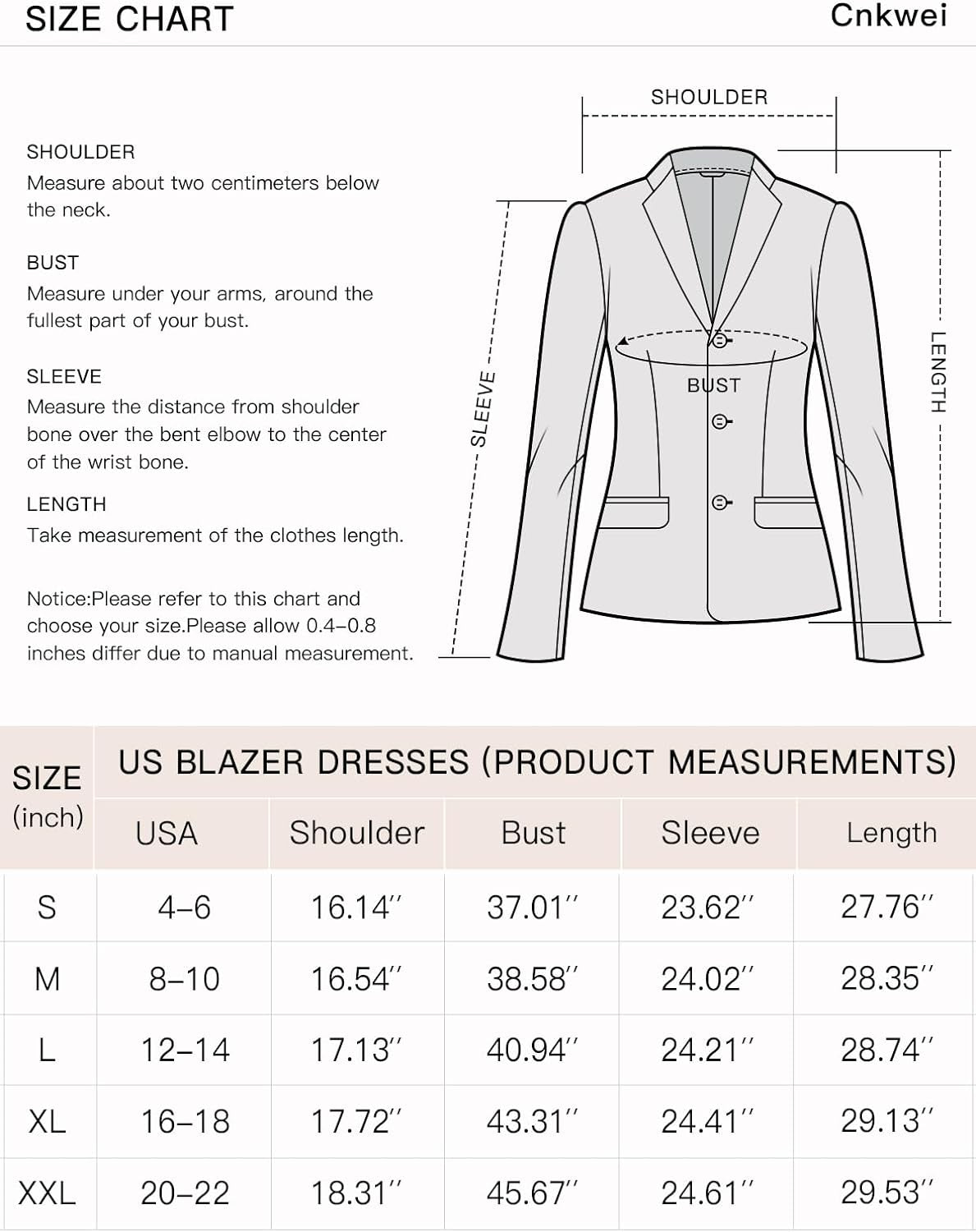 Womens Casual Blazers Open Front Long Sleeve Lapel Collar Work Office Jacket